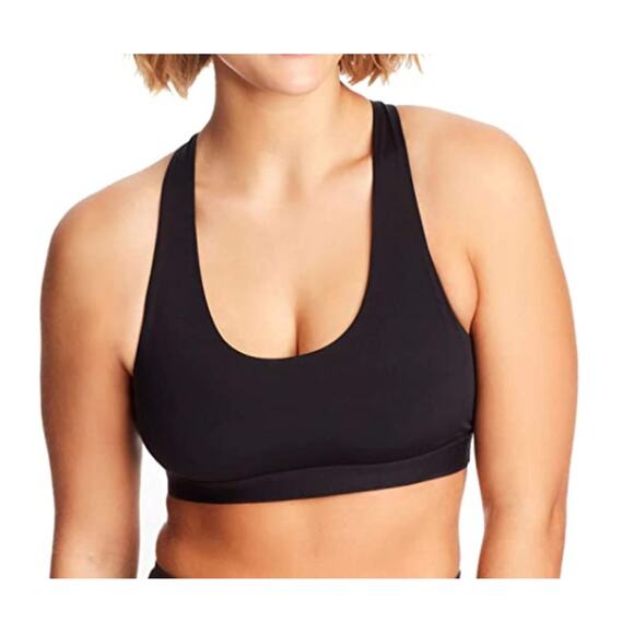Maidenform Womens Black Wireless Sporty Racerback Sports Bra NEW XL - Picture 1 of 9